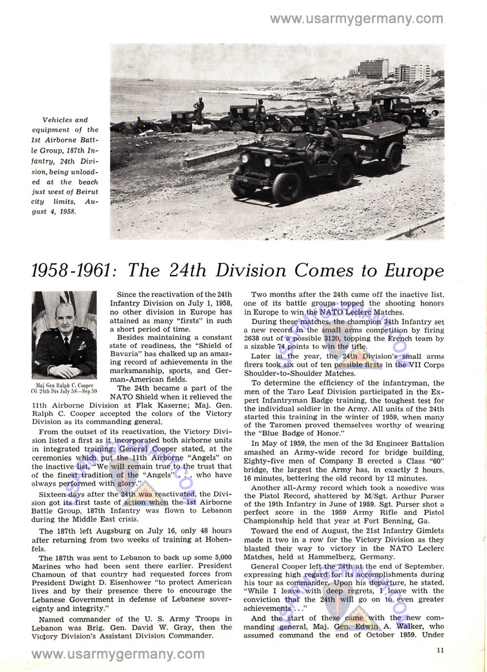 USAREUR 24th Inf Div Organization Day